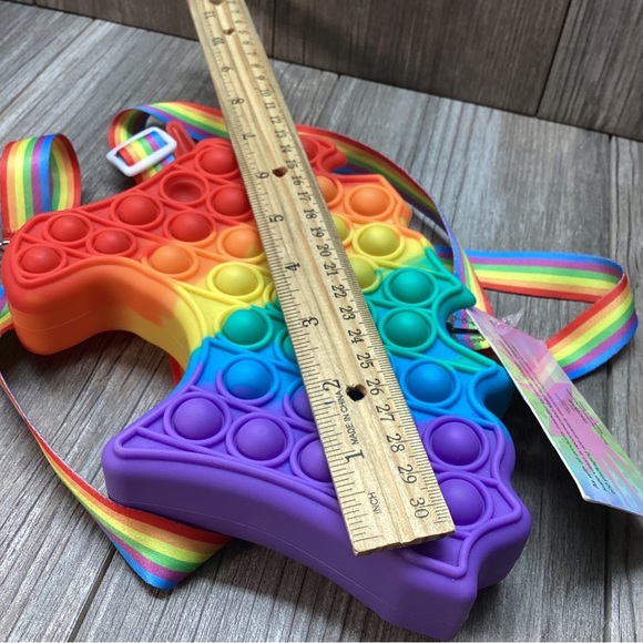 Unicorn Rainbow Crossbody Zippered Bag DANBAR Poppet Handbag Ages 8+ - Picture 7 of 14